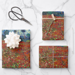 Vincent van Gogh Field of Poppies Poster Geschenkpapier Set