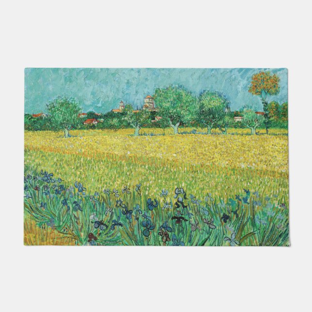 Vincent van Gogh - Field with Irises near Arles Fußmatte (Vorderseite)