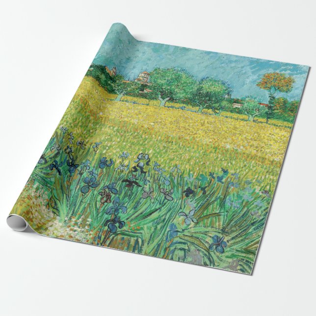 Vincent van Gogh - Field with Irises near Arles Geschenkpapier (Ungerollt)