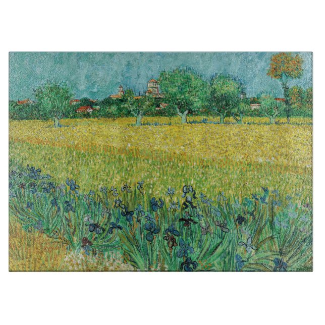 Vincent van Gogh - Field with Irises near Arles Schneidebrett (Vorderseite)