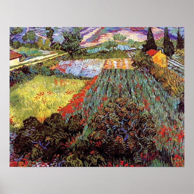 Vincent Van Gogh - Field with poppies Fine Art Poster (Vorne)