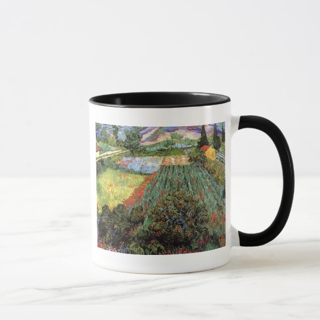 Vincent Van Gogh - Field with poppies Fine Art Tasse (Rechts)