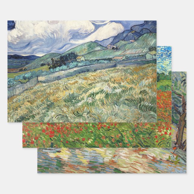 Vincent Van Gogh Fine Art Decoupage Geschenkpapier Set (Set)