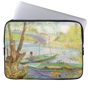 Vincent van Gogh Fischen im Frühling, Pont de Clic Laptopschutzhülle