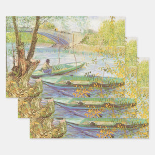 Vincent van Gogh Fischer im Frühling, Pont de Clic Geschenkpapier Set