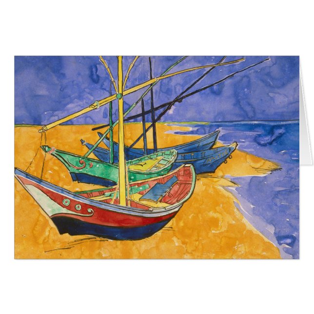 Vincent van Gogh | Fischerboote am Strand (Vorderseite (Horizontal))