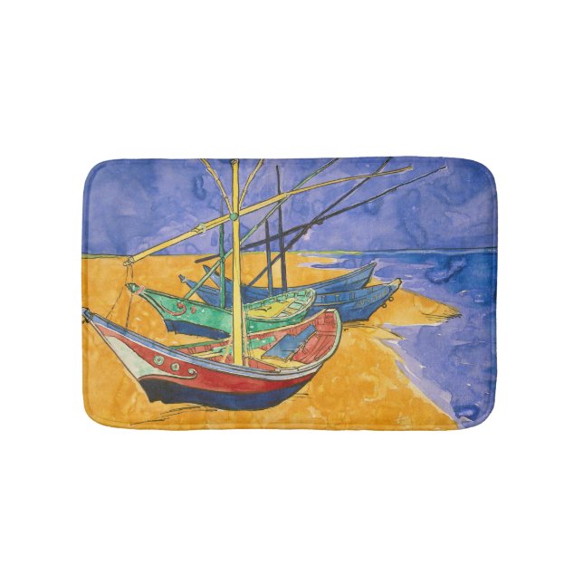 Vincent van Gogh - Fischerboote am Strand Badematte (Vorderseite)