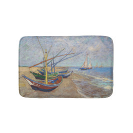 Vincent van Gogh - Fischerboote am Strand Badematte
