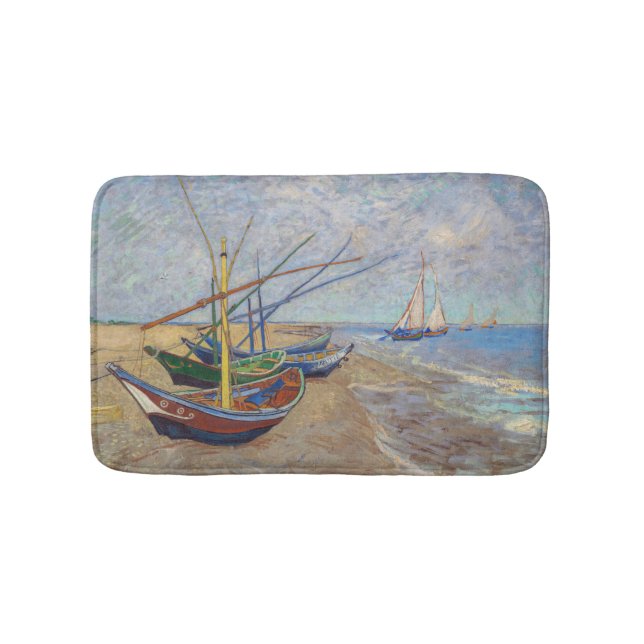 Vincent van Gogh - Fischerboote am Strand Badematte (Vorderseite)