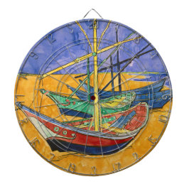 Vincent van Gogh - Fischerboote am Strand Dartscheibe