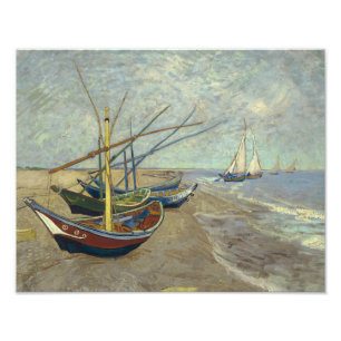 Vincent van Gogh - Fischerboote am Strand Fotodruck
