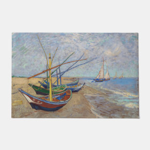 Vincent van Gogh - Fischerboote am Strand Fußmatte