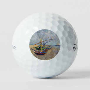 Vincent van Gogh - Fischerboote am Strand Golfball