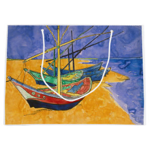 Vincent van Gogh - Fischerboote am Strand Große Geschenktüte