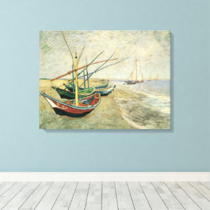 Vincent van Gogh - Fischerboote am Strand Leinwanddruck