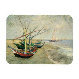 Vincent van Gogh - Fischerboote am Strand Magnet