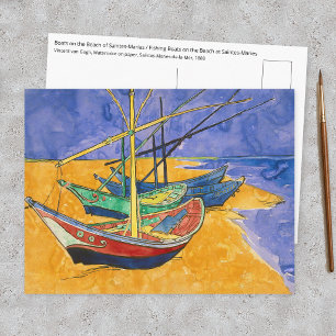 Vincent van Gogh - Fischerboote am Strand Postkarte