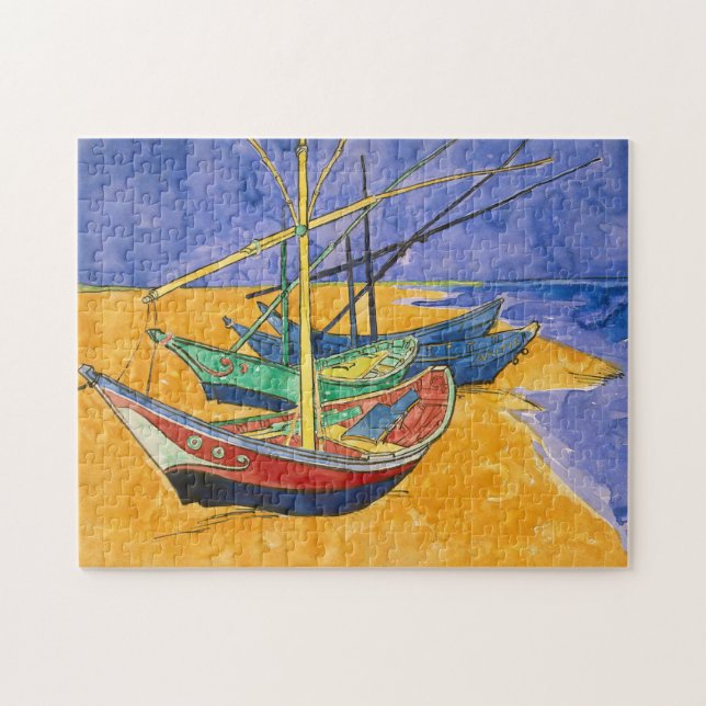 Vincent van Gogh - Fischerboote am Strand Puzzle (Horizontal)