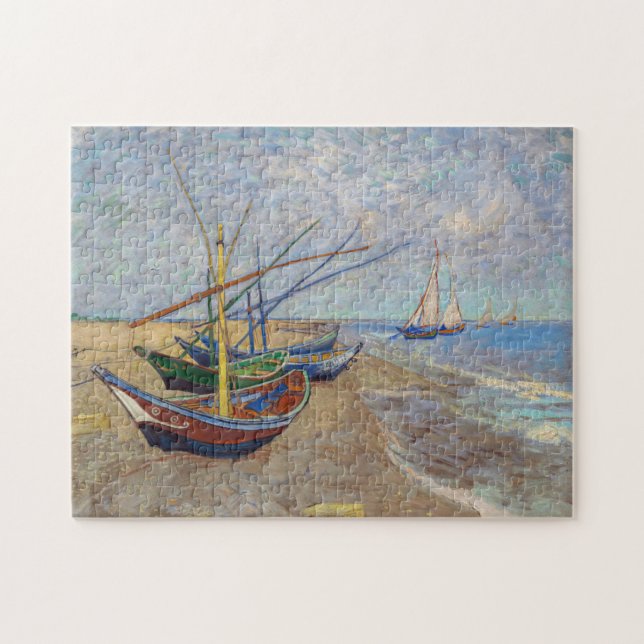 Vincent van Gogh - Fischerboote am Strand Puzzle (Horizontal)