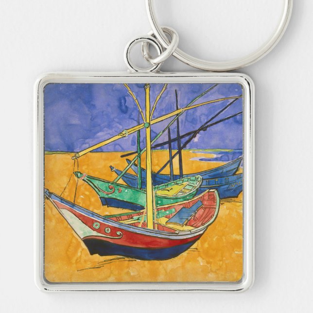 Vincent van Gogh - Fischerboote am Strand Schlüsselanhänger (Vorne)