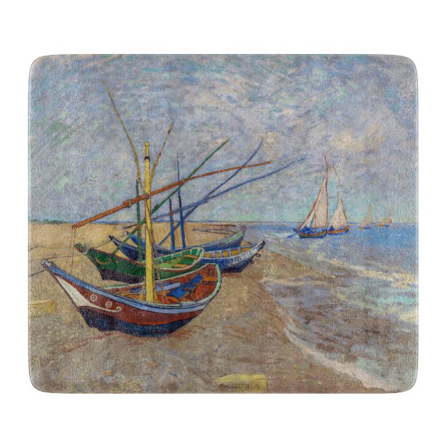 Vincent van Gogh - Fischerboote am Strand Schneidebrett (Vorderseite)