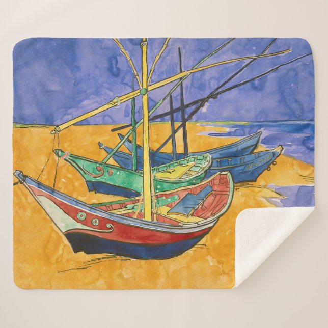 Vincent van Gogh - Fischerboote am Strand Sherpadecke (Vorderseite (Horizontal))