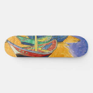 Vincent van Gogh - Fischerboote am Strand Skateboard