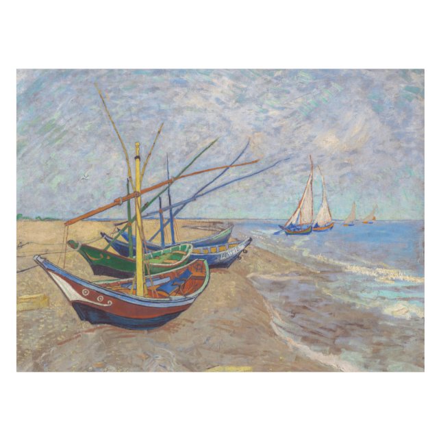 Vincent van Gogh - Fischerboote am Strand Tischdecke (Vorderseite (Horizontal))