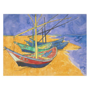 Vincent van Gogh - Fischerboote am Strand Tischdecke