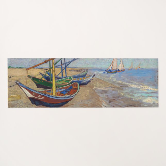 Vincent van Gogh - Fischerboote am Strand Yogamatte (Rückseite (Horizontal))
