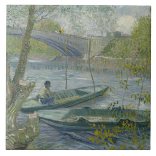 Vincent van Gogh - Fischerei im Frühling, die Pont Fliese