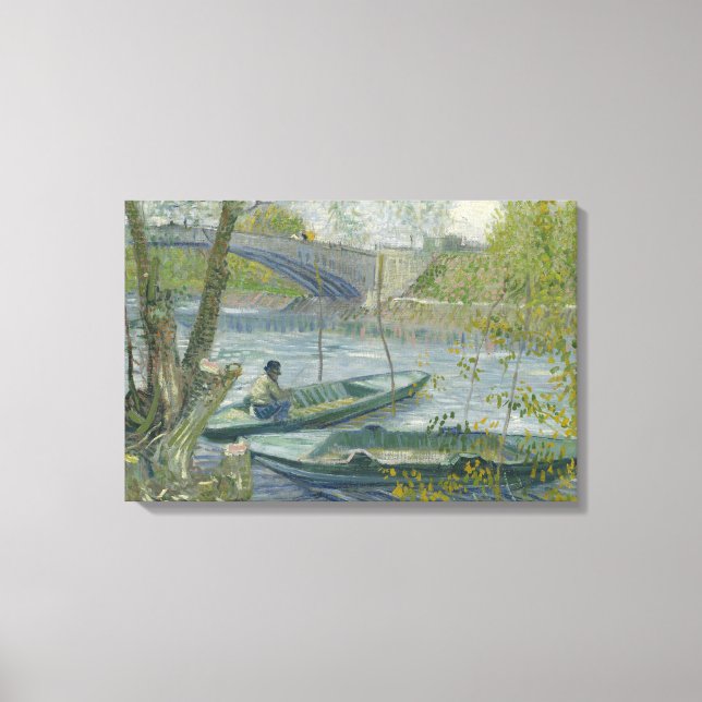 Vincent van Gogh - Fischerei im Frühling, die Pont Leinwanddruck (Vorderseite)