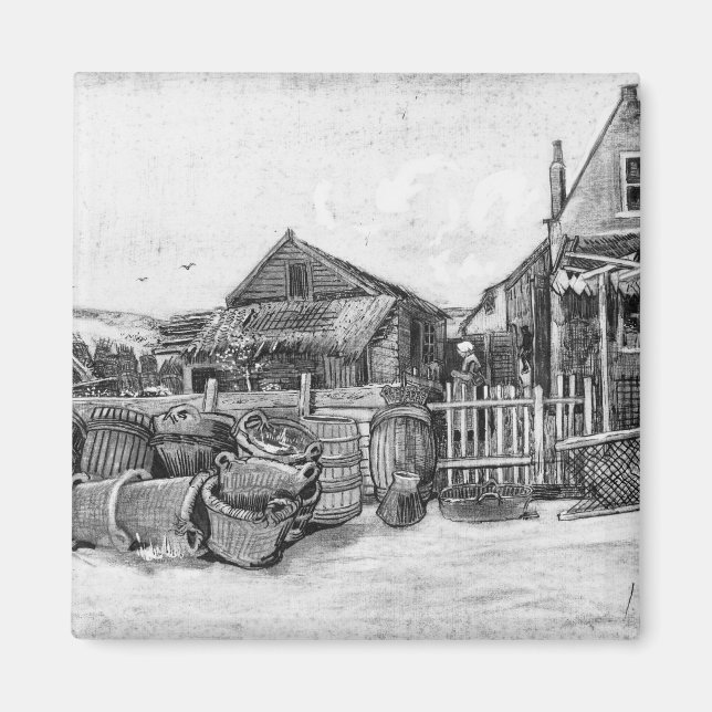 Vincent van Gogh | Fischtrocknungshalle, Schevenin Magnet (Vorne)