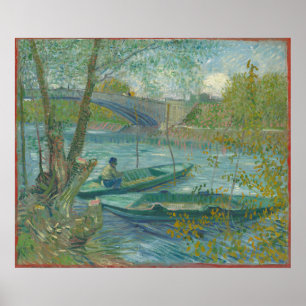 Vincent van Gogh Fishing im Frühling, der Pont de  Poster