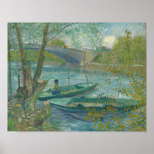 Vincent van Gogh Fishing im Frühling, der Pont de Poster