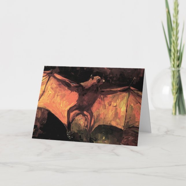 Vincent Van Gogh - Flying Fox - Halloween Fine Art Karte (Vorderseite)