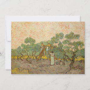 Vincent van Gogh - Frauen beim Olivenpflücken Einladung