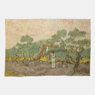 Vincent van Gogh - Frauen beim Olivenpflücken Geschirrtuch