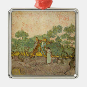 Vincent van Gogh - Frauen beim Olivenpflücken Ornament Aus Metall