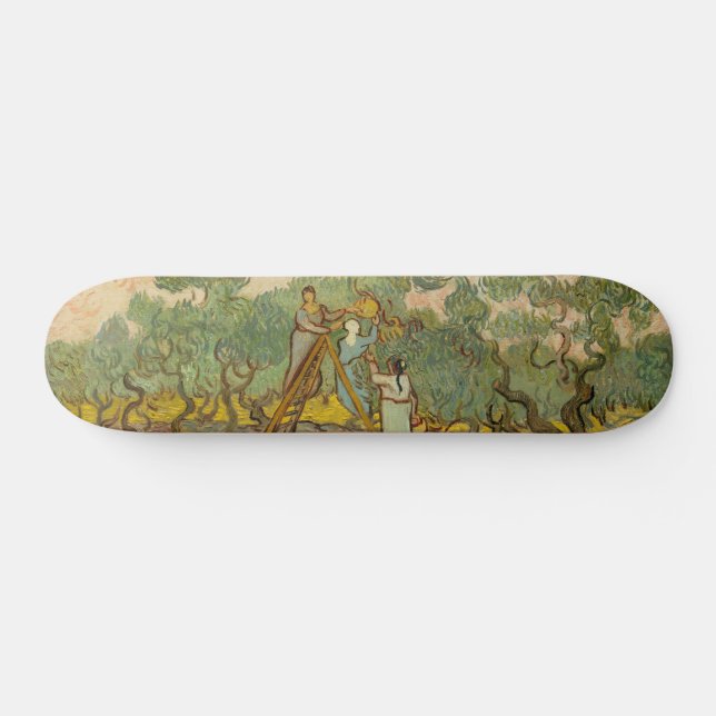 Vincent van Gogh - Frauen, die Oliven pflücken Skateboard (Horizontal)