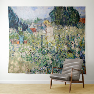 Vincent van Gogh - Fräulein Gachet in ihrem Garten Wandteppich