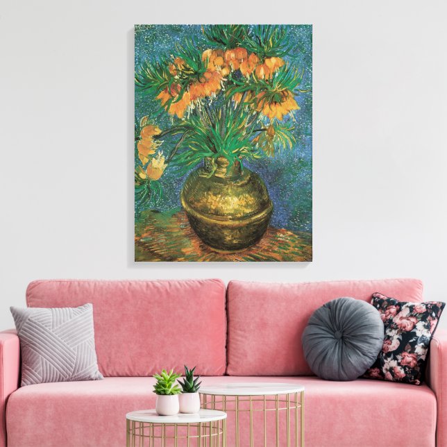 Vincent van Gogh - Fritillaries in einer Kupfervas Leinwanddruck (Insitu (Wohnzimmer))