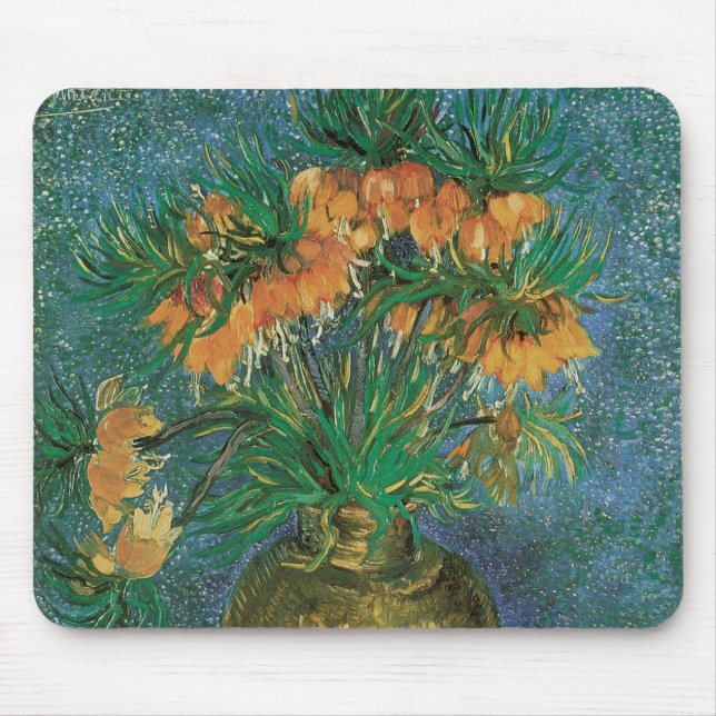 Vincent van Gogh - Fritillaries in einer Kupfervas Mousepad (Vorne)