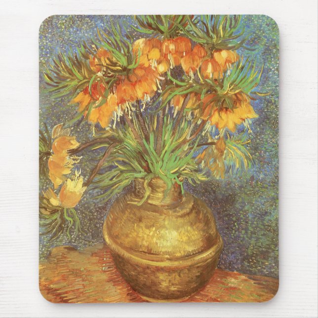 Vincent van Gogh - Fritillaries in einer Kupfervas Mousepad (Vorne)