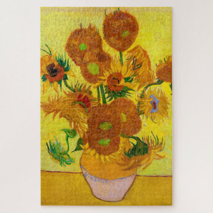 Vincent Van Gogh Fünfzehn Sonnenblumen in einer V Puzzle