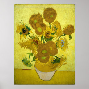 Vincent Van Gogh fünfzehn Sonnenblumen in einer Va Poster