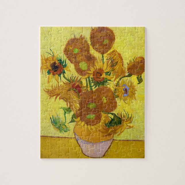 Vincent Van Gogh Fünfzehn Sonnenblumen in einer Va Puzzle (Vertikal)