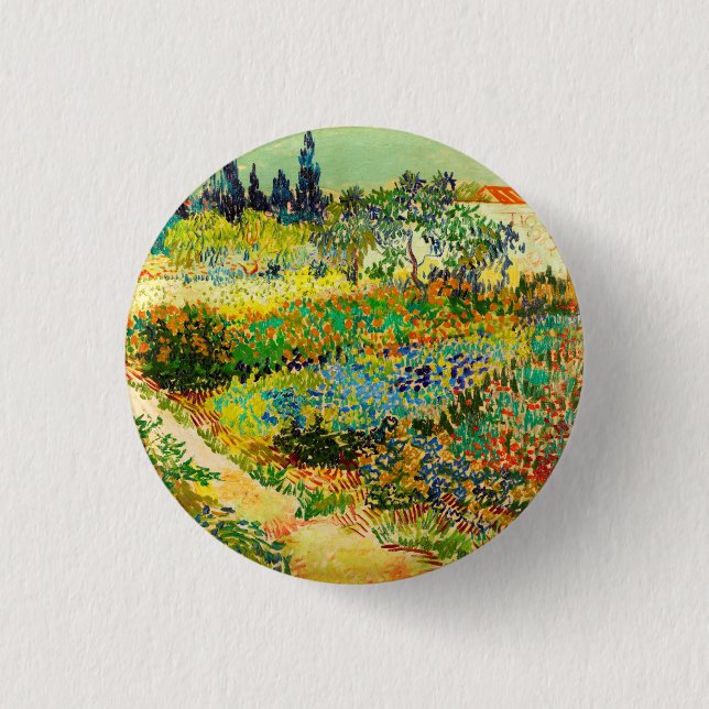 Vincent Van Gogh Garden at Arles Button (Vorderseite)