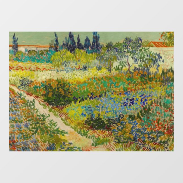 Vincent Van Gogh Garden at Arles Fensteraufkleber (Blatt)