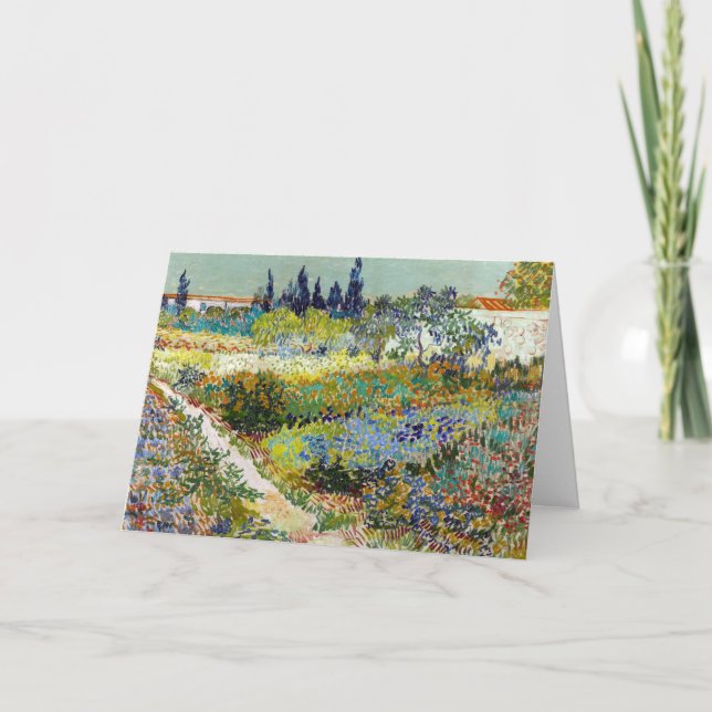 Vincent van Gogh Garden at Arles Postcard Karte (Vorderseite)